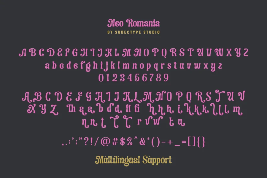 Neo Romania Font preview 8