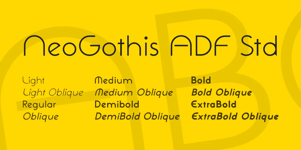 NeoGothis ADF Std Font Family
