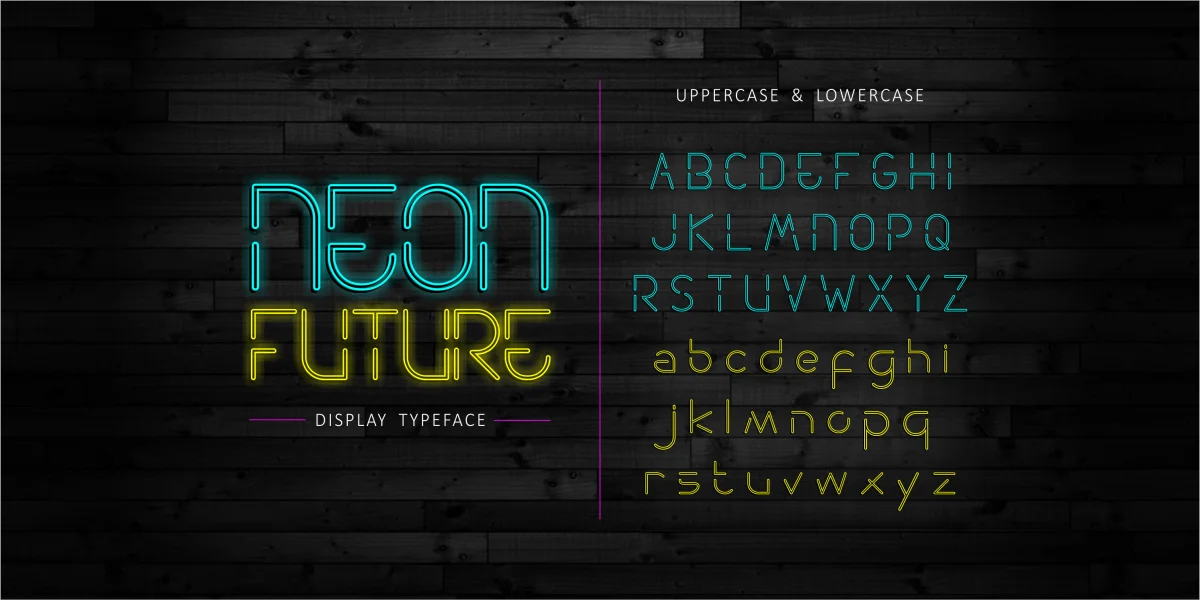 Neon Future Font preview 2