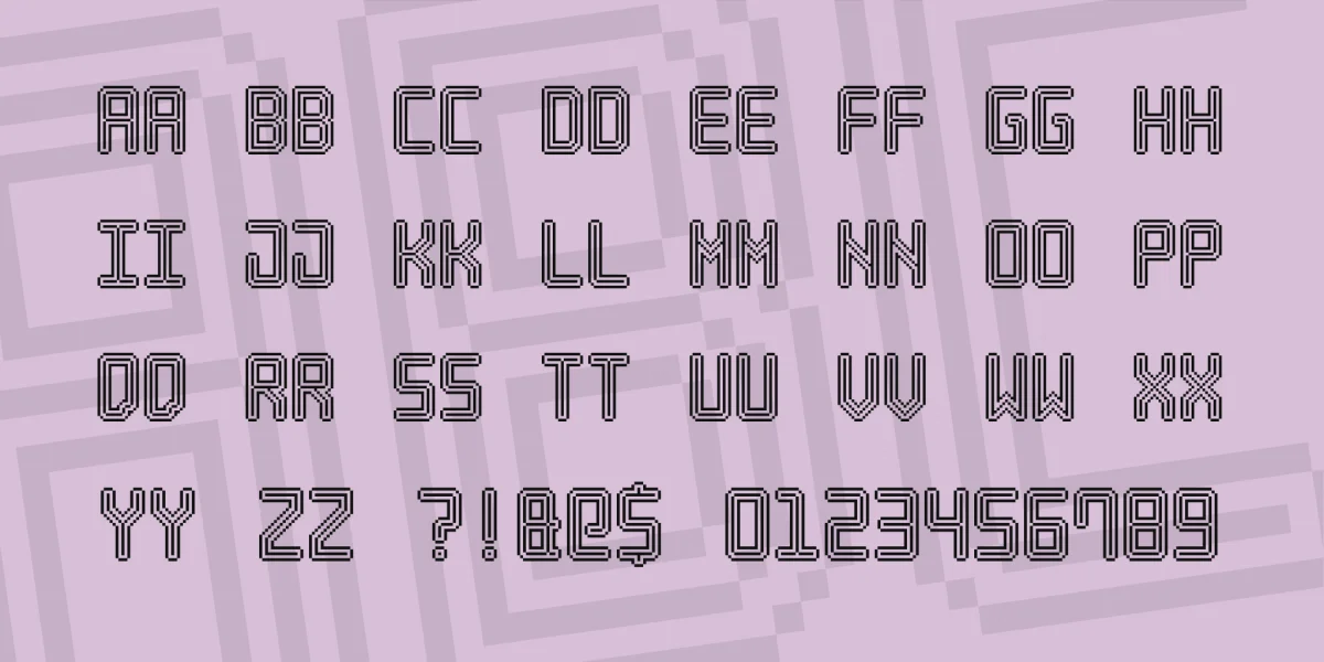 Neon Pixel-7 Font preview 2