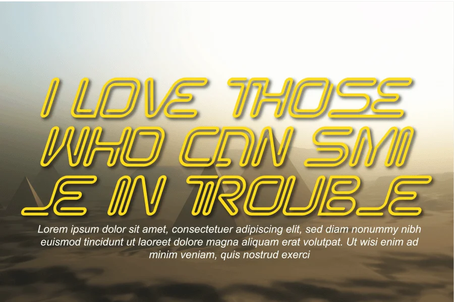 NEON WORLD DEMO Font preview 4
