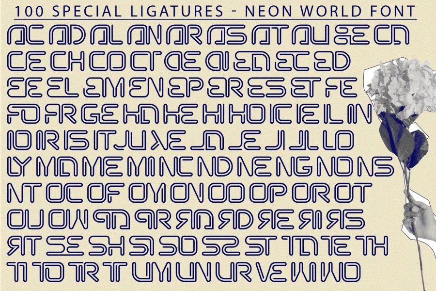 NEON WORLD DEMO Font preview 8