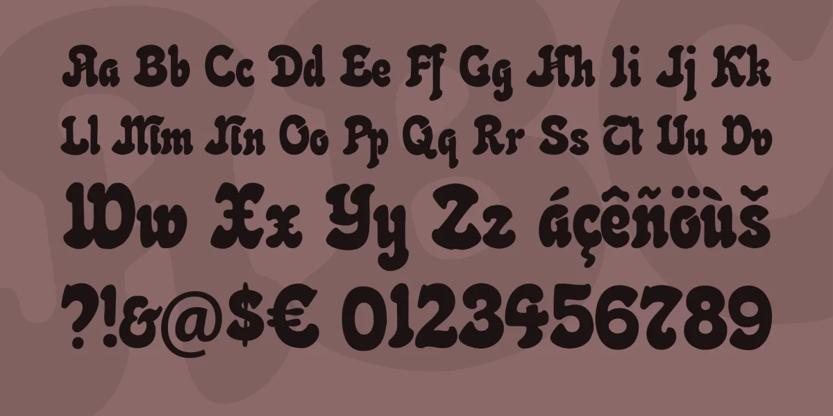 Neptun CAT Font preview 4