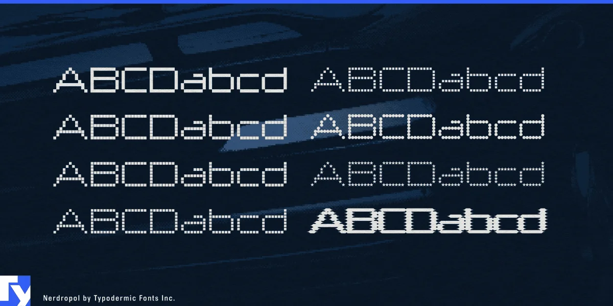 Nerdropol Font preview 2