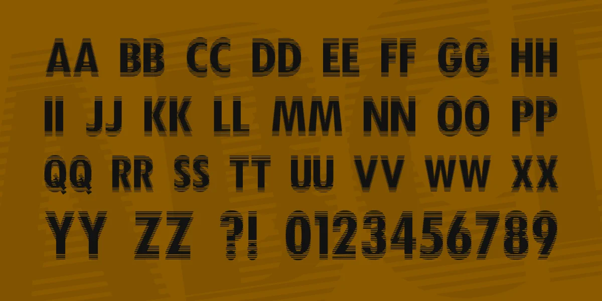 Nervous Font preview 2