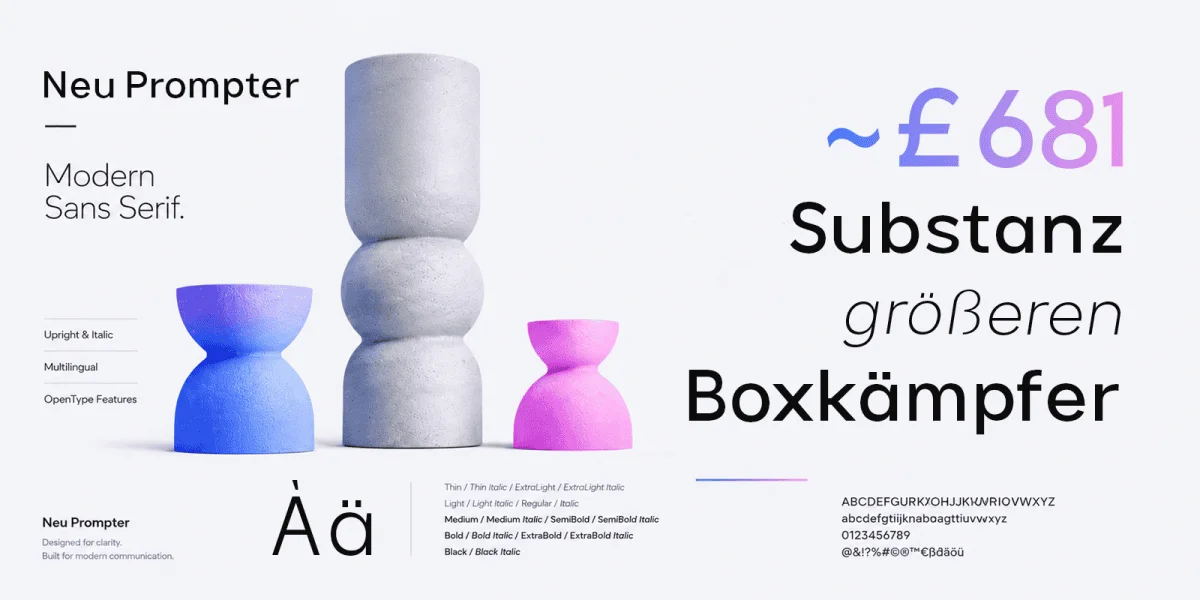 Neu Prompter Font Family preview 3