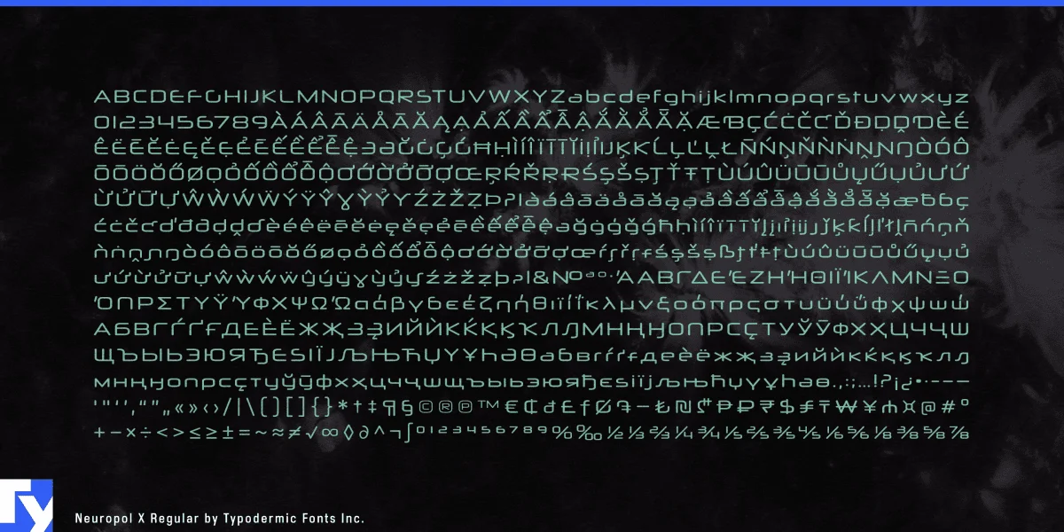 Neuropol X Font preview 7