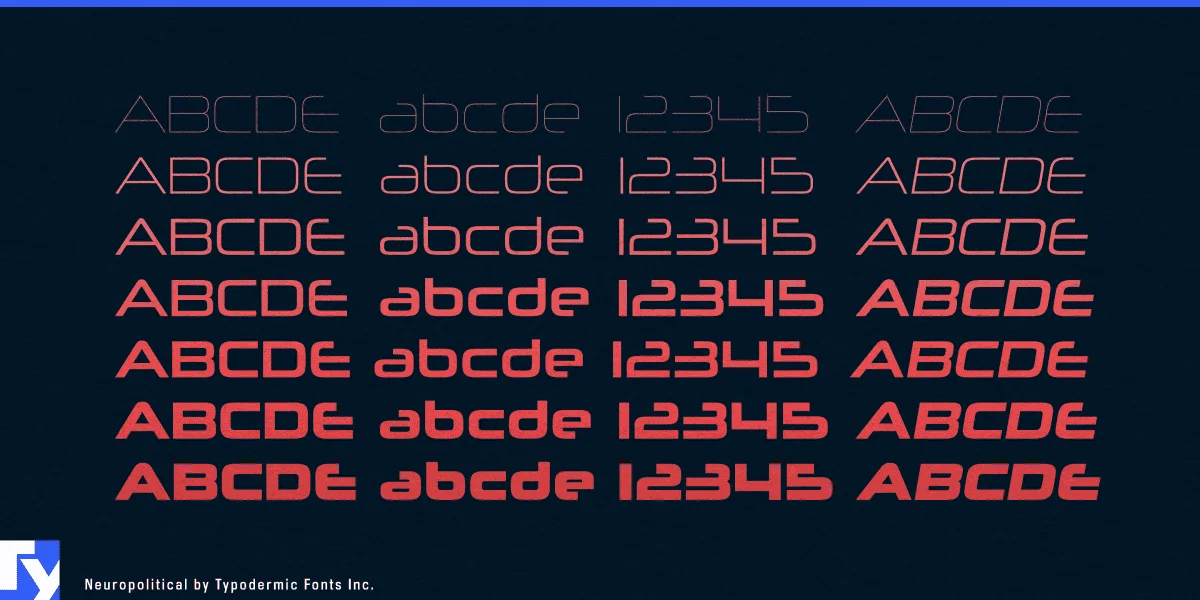 Neuropolitical Font preview 2