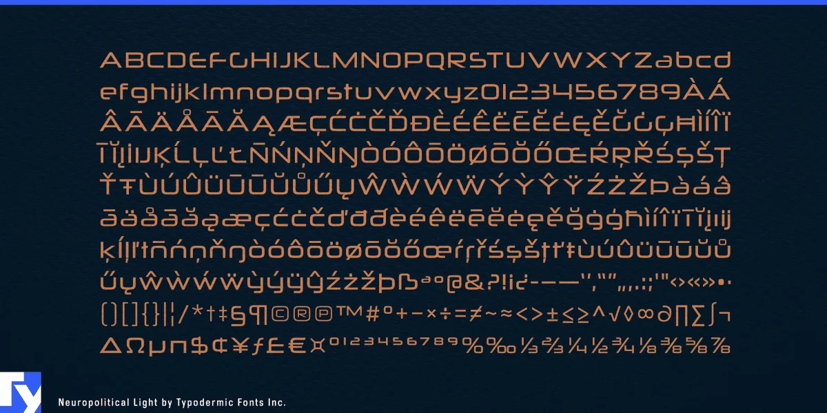 Neuropolitical Font preview 7
