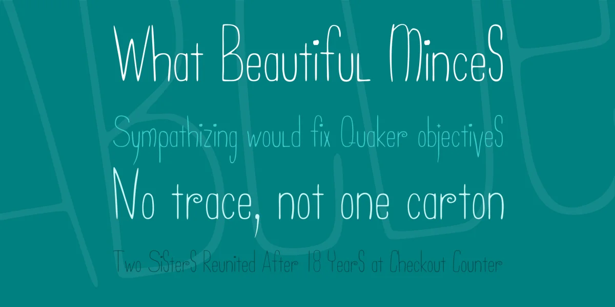 Never Font preview 2