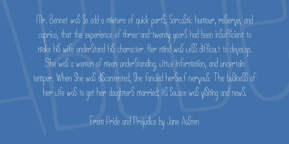 Never Font preview 3