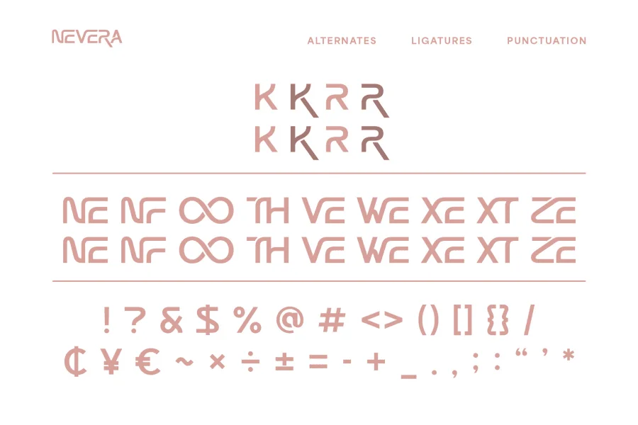 Nevera Font preview 9