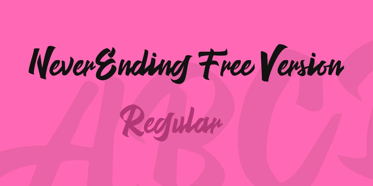 NeverEnding Free Version Font preview 11