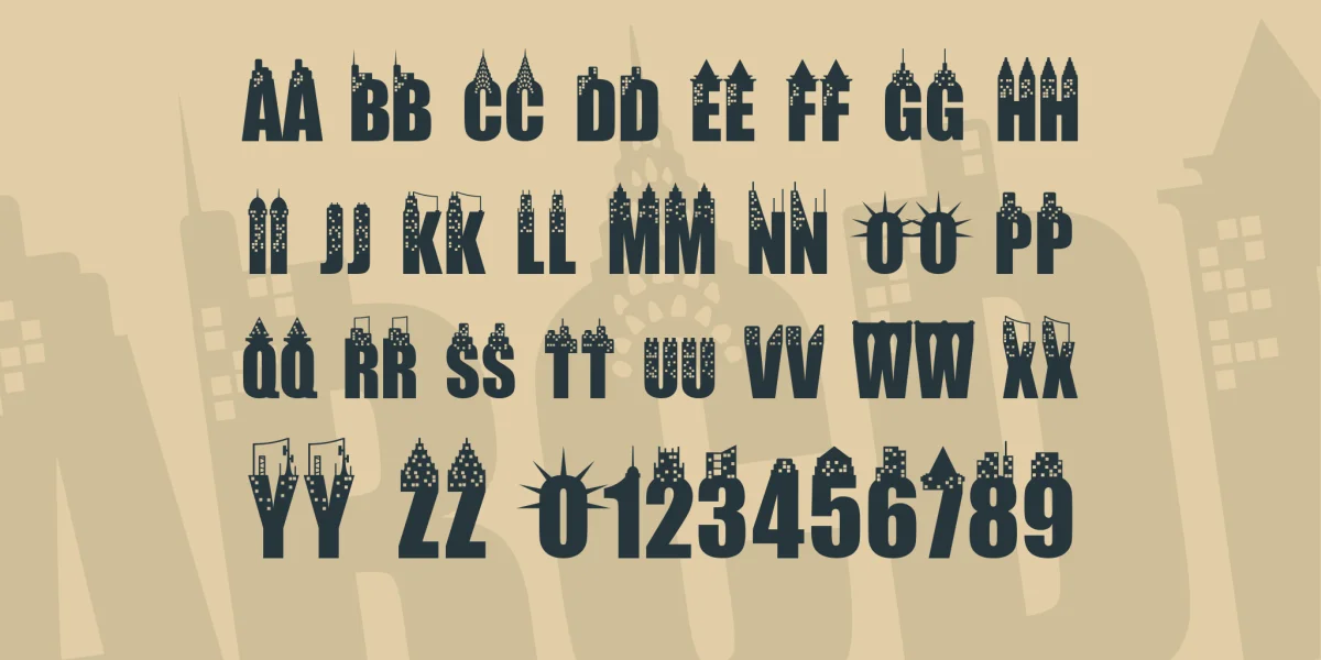 New York City Font preview 3