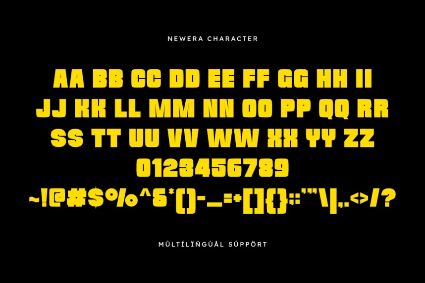 Newera Font preview 3