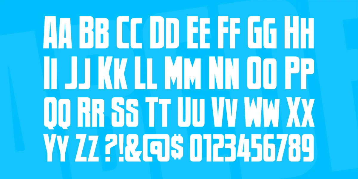 Newsflash BB Font preview 4