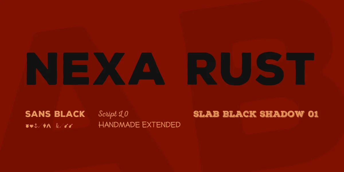 Nexa Rust Font Family preview 7