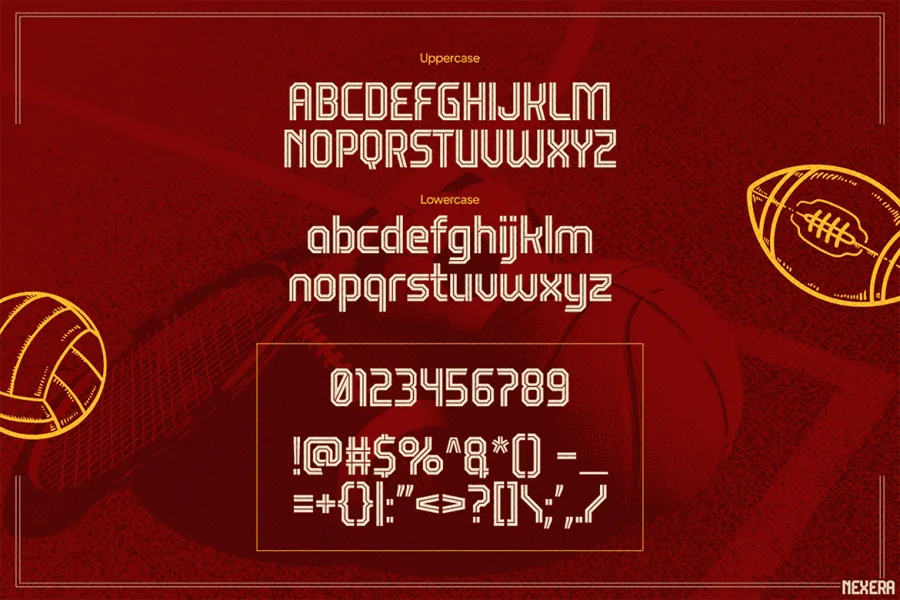 NEXERA Font preview 3