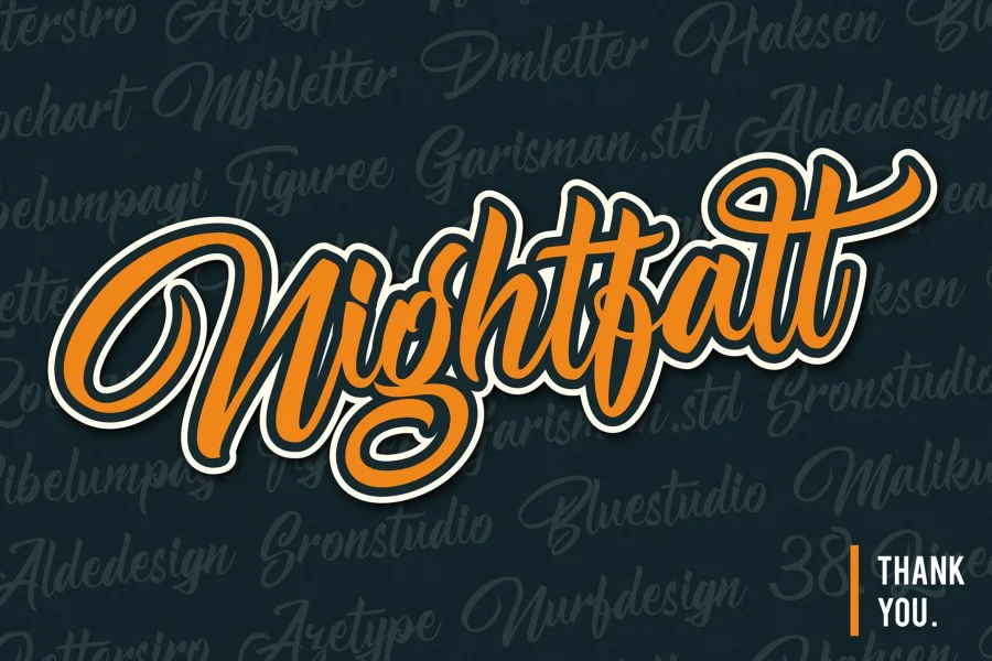 Nightfall Font preview 9