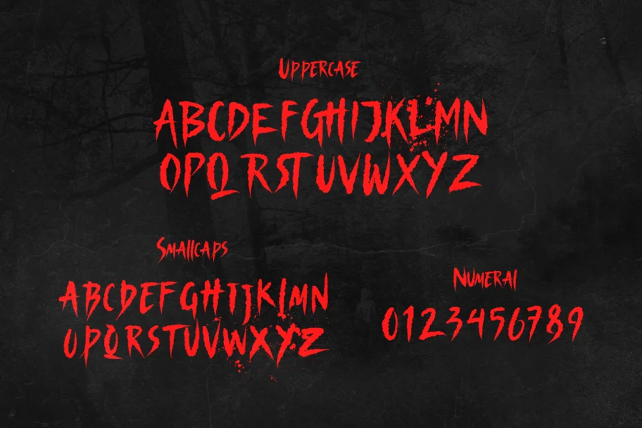 Nightscary Free Trial Font preview 2