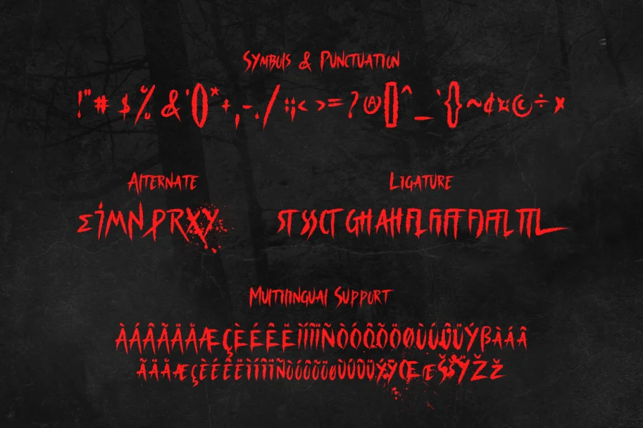 Nightscary Free Trial Font preview 3