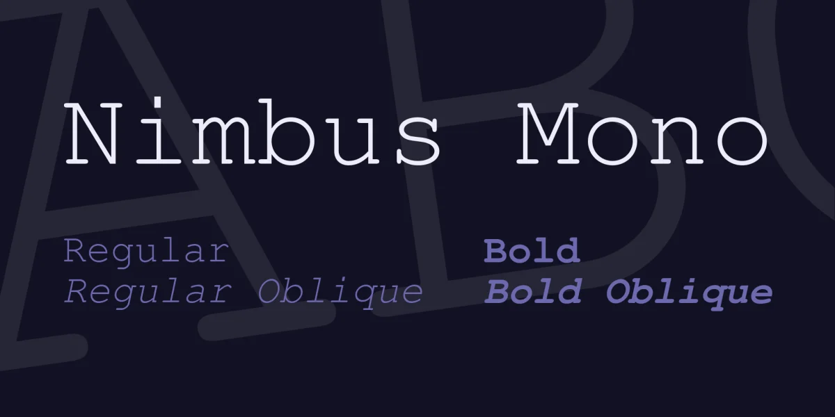 Nimbus Mono Font Family