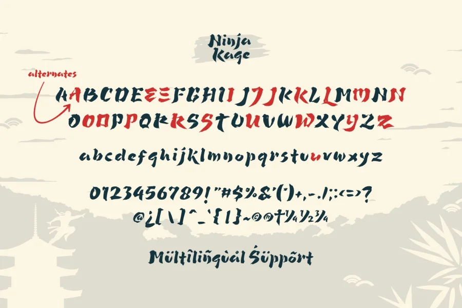 Ninja Kage Demo Font Family preview 2