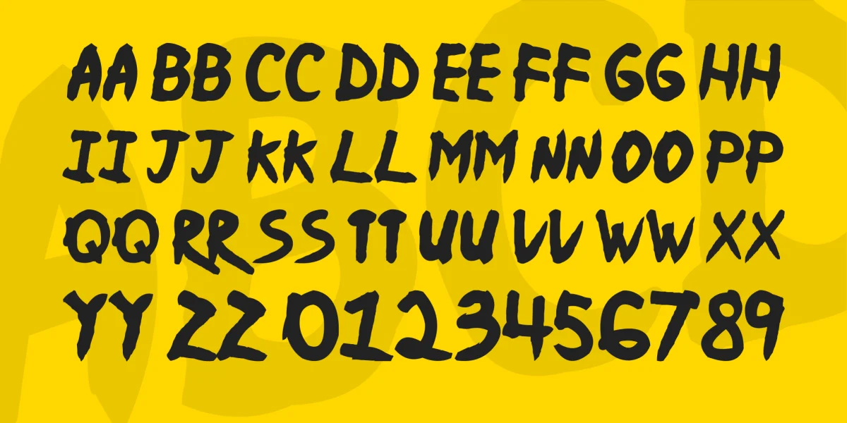 Ninja Naruto Font preview 3