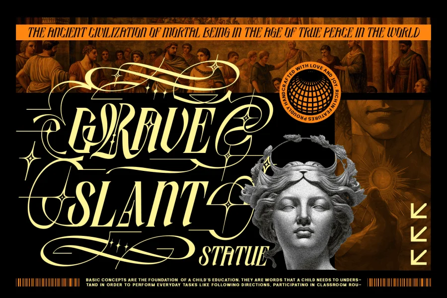 Nocture Stars Font preview 2