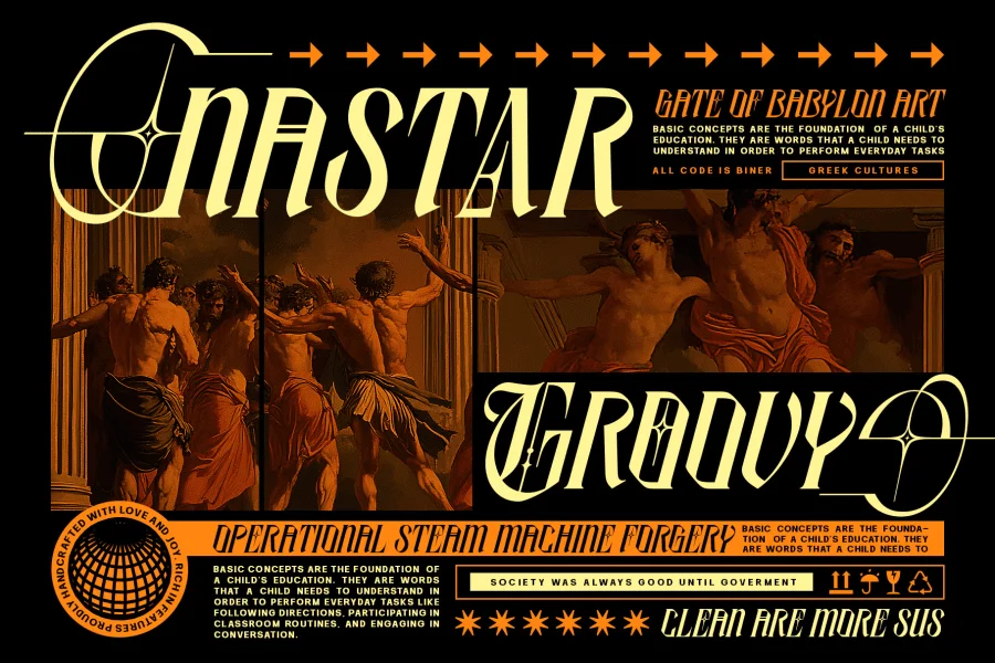 Nocture Stars Font preview 4