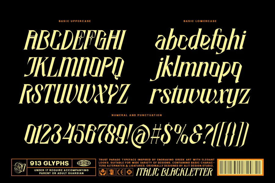 Nocture Stars Font preview 6