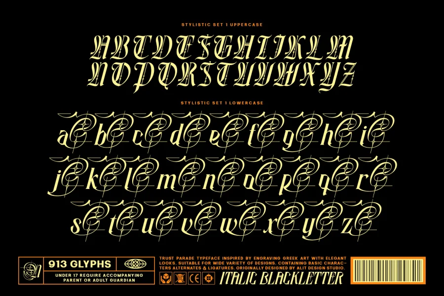 Nocture Stars Font preview 8