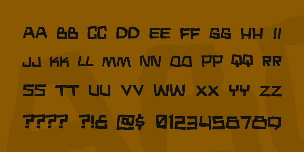 Noodle soup Font preview 3