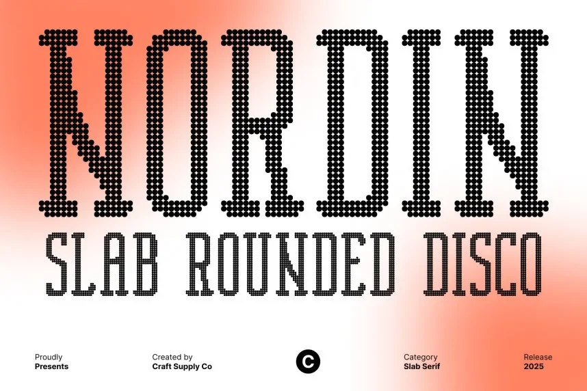 Nordin Slab Rounded Disco Font preview 2