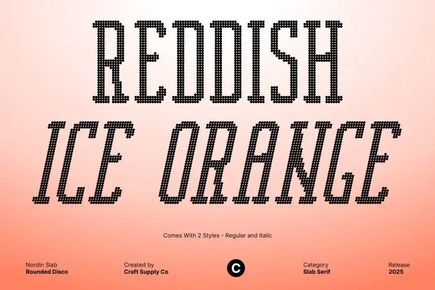 Nordin Slab Rounded Disco Font preview 3
