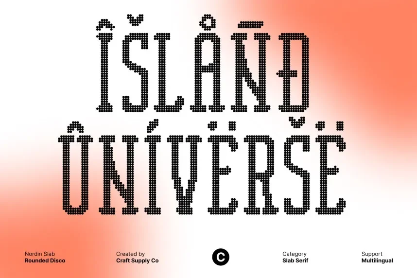 Nordin Slab Rounded Disco Font preview 5
