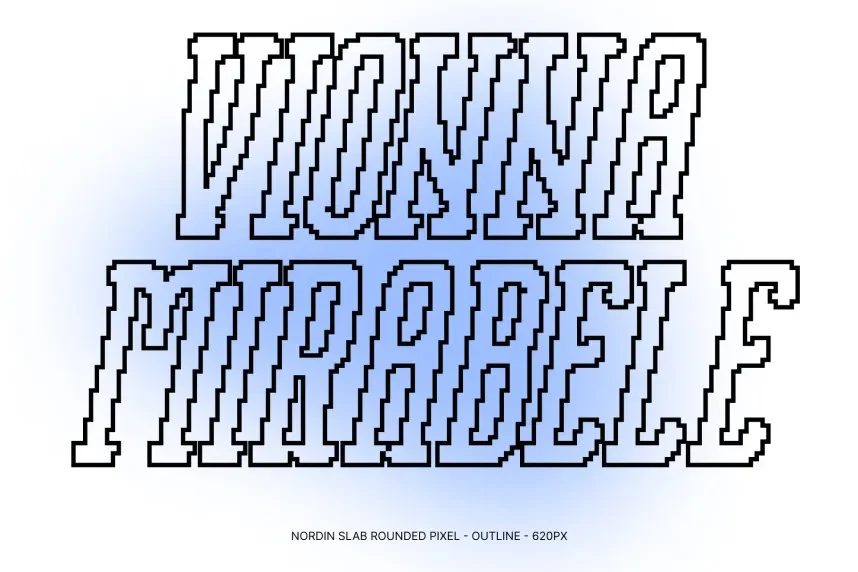 Nordin Slab Rounded Pixel Font preview 4