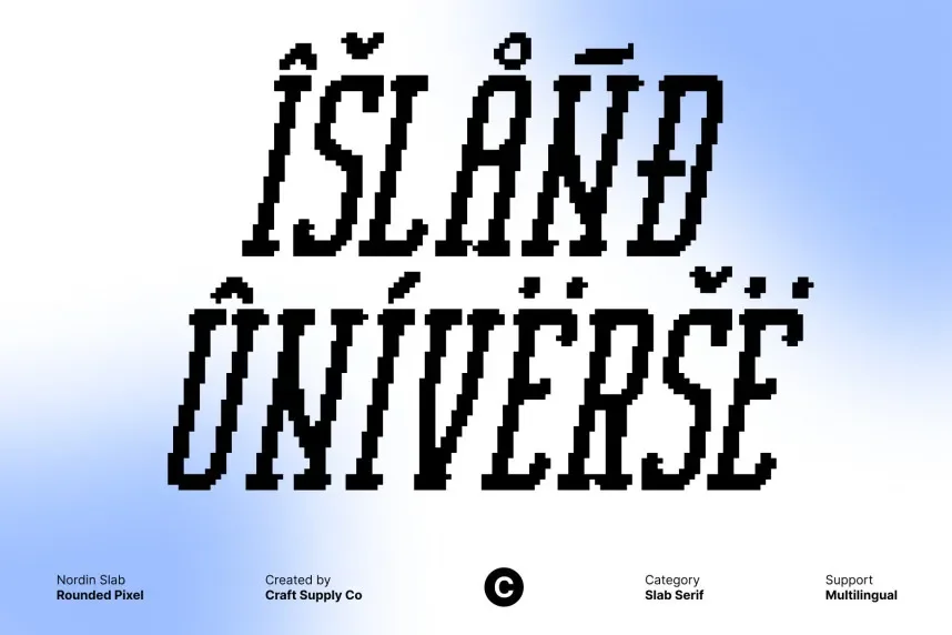 Nordin Slab Rounded Pixel Font preview 5