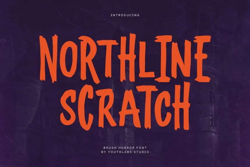 Nortline Scratch Font preview 2