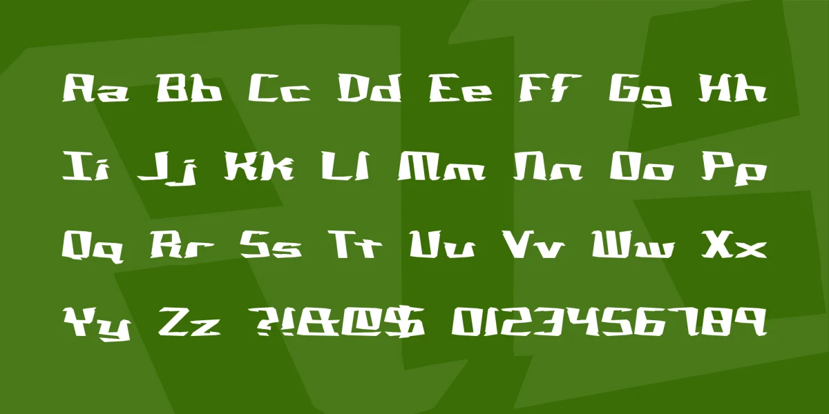 Not Quite Right BRK Font preview 2