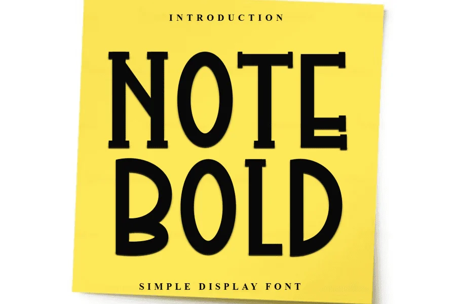 Note Bold Font