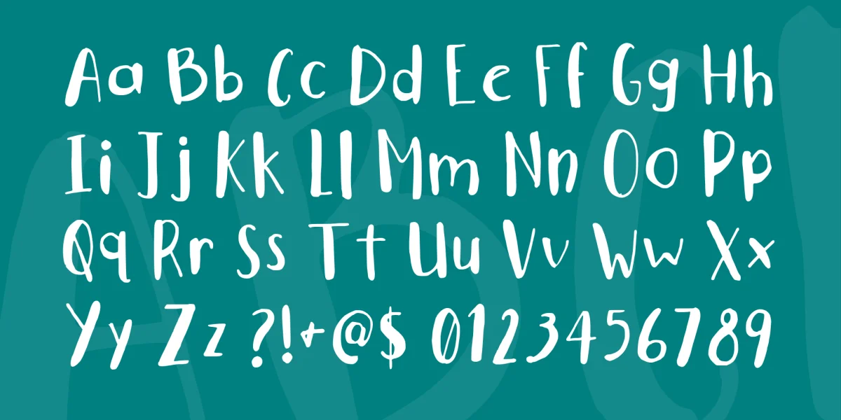 Note To Self Font preview 4