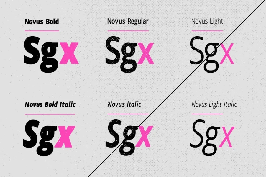 Novus Font Family preview 2
