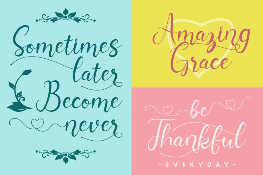 Nurul Script Font preview 3