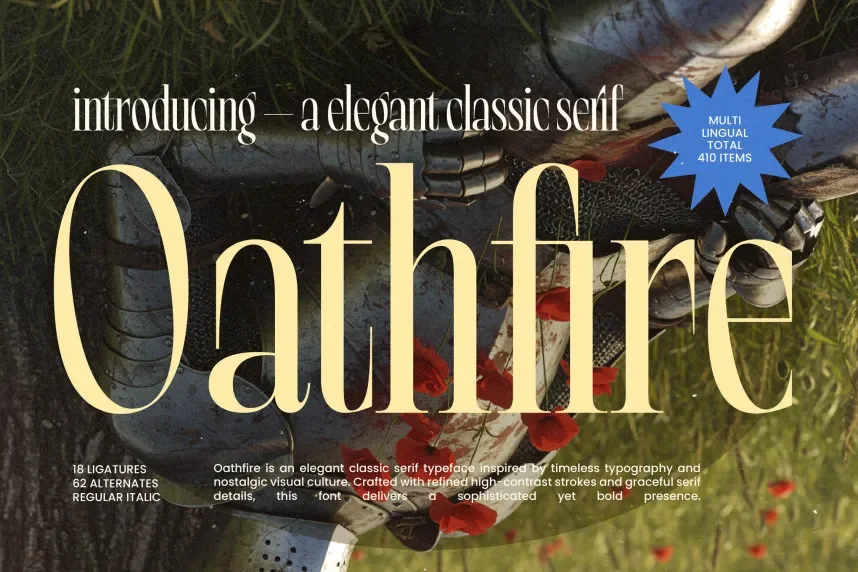 Oathfire Font preview 2