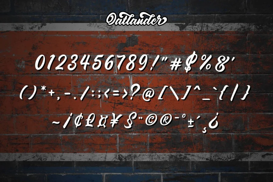 Oatlander Font preview 11