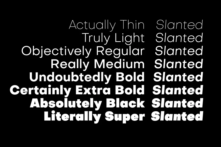 Objectivity Font Family preview 3