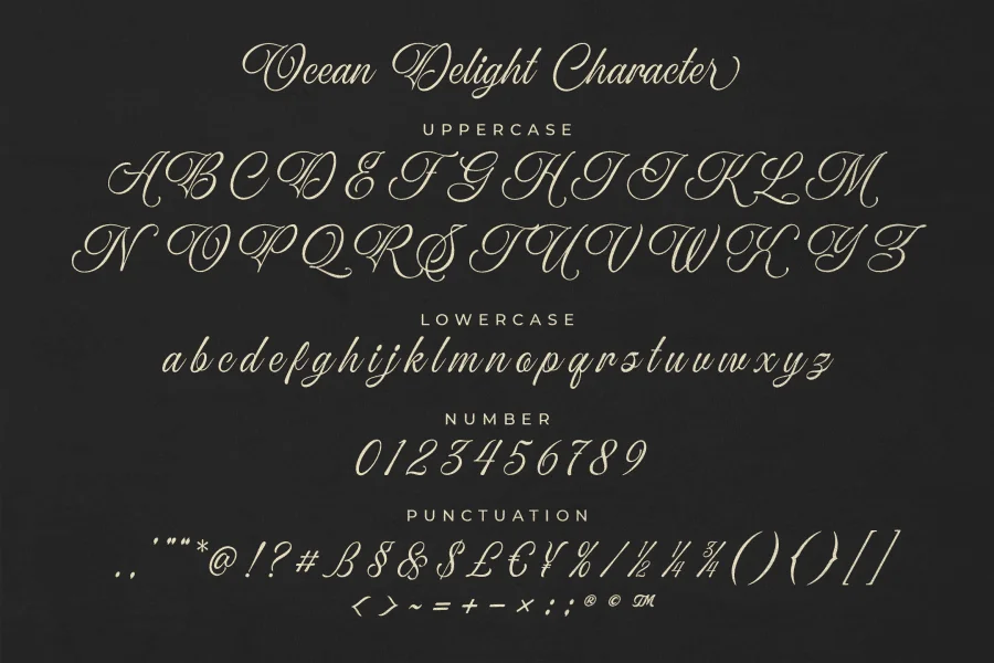 Ocean Delight Font preview 10