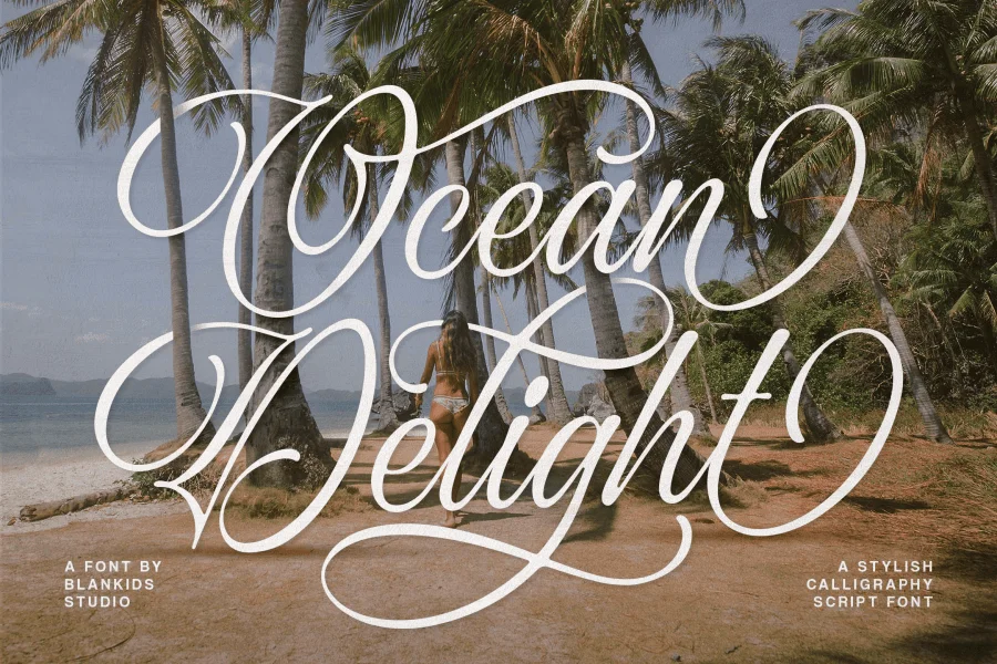 Ocean Delight Font preview 2