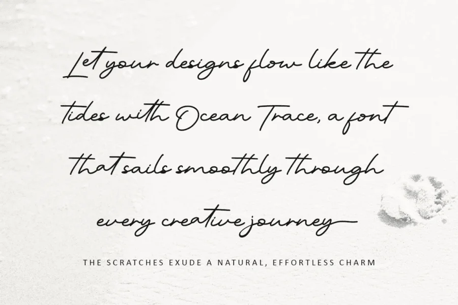 Ocean Trace-Personal use Font preview 11